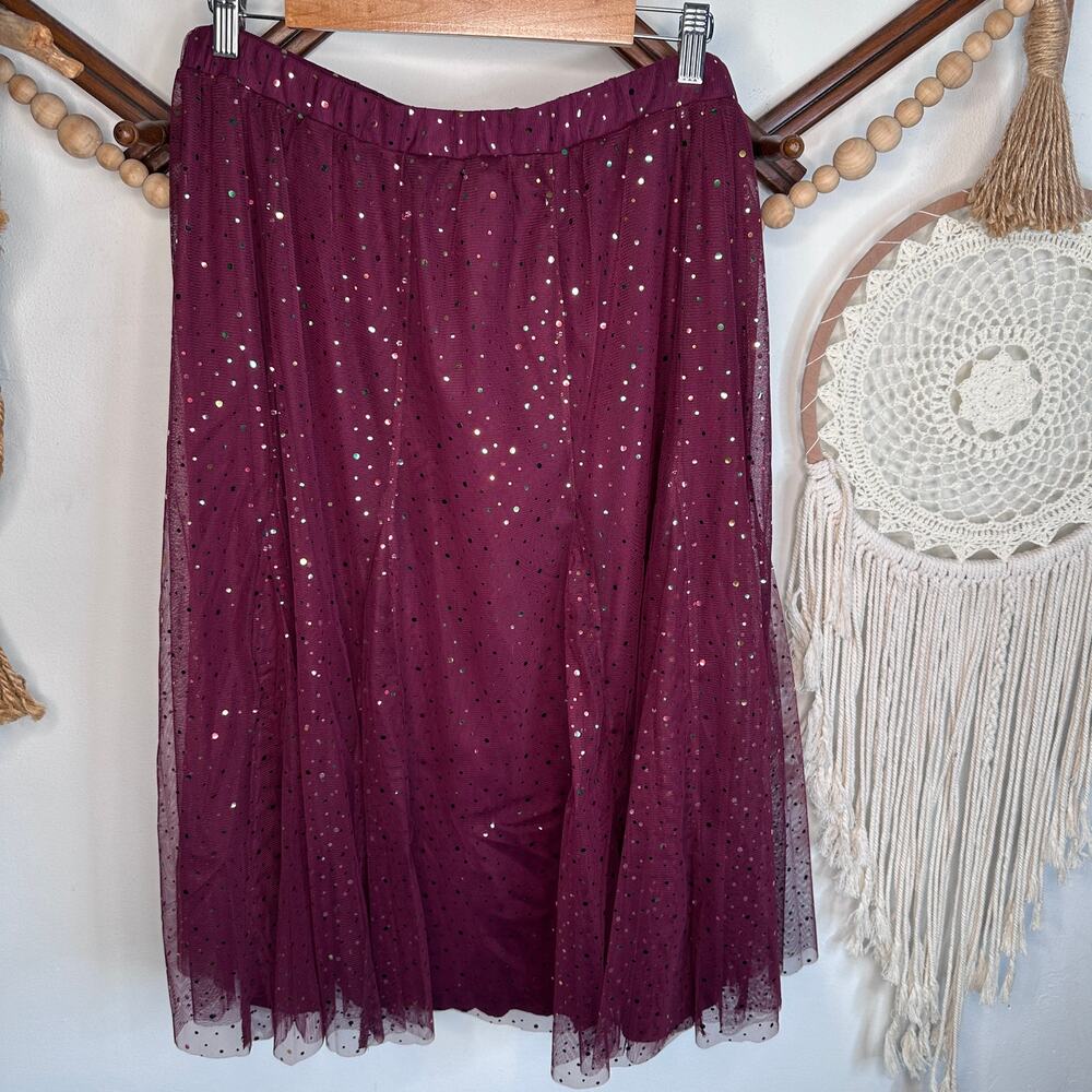 NEW HD in Paris Galmourous A line Shimmering Tulle Skirt
